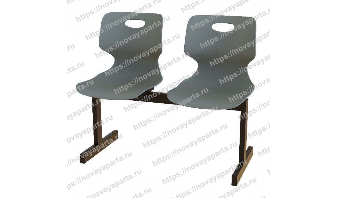 Секция 2-местная с пластиком