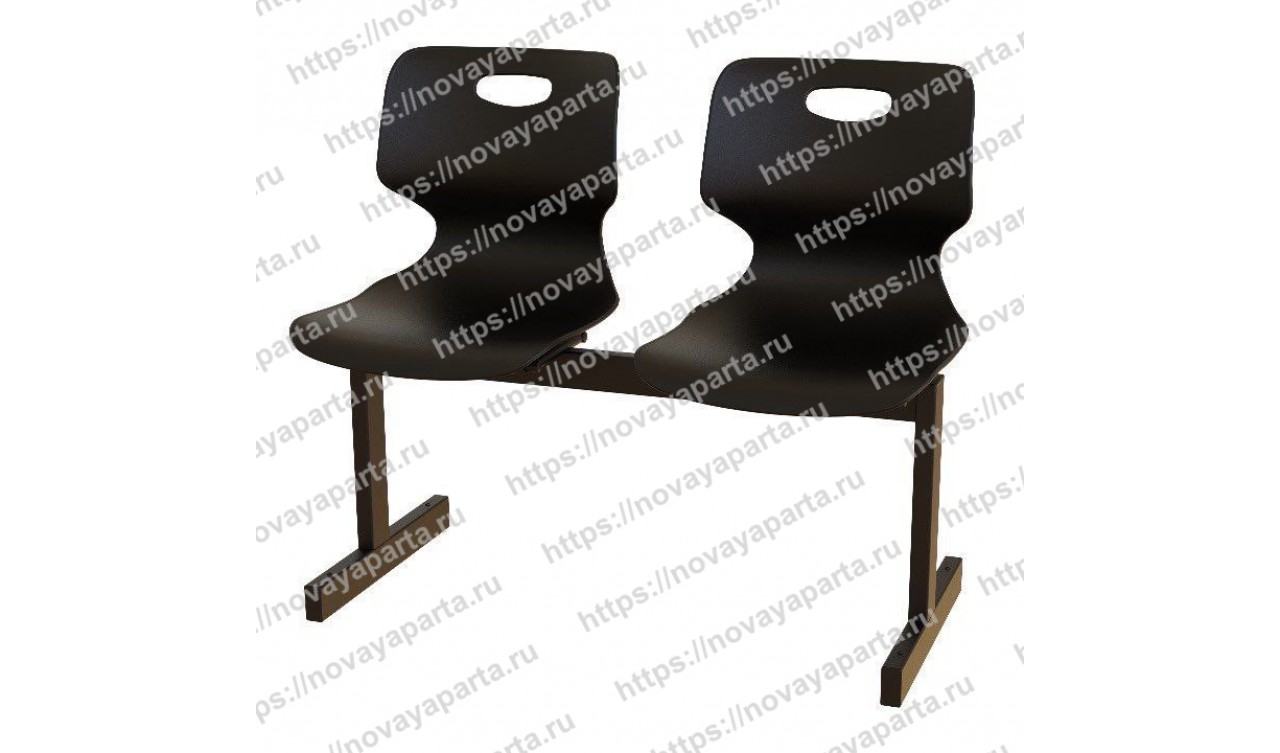 Секция 2-местная с пластиком