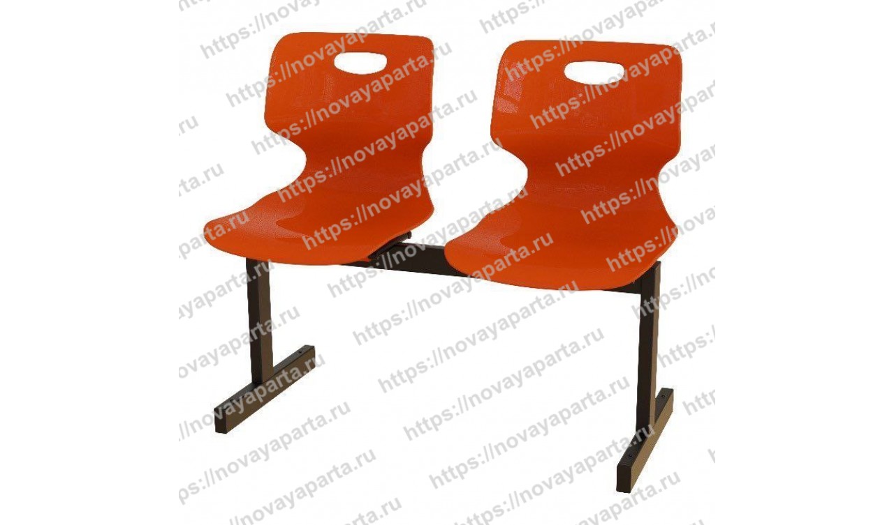 Секция 2-местная с пластиком