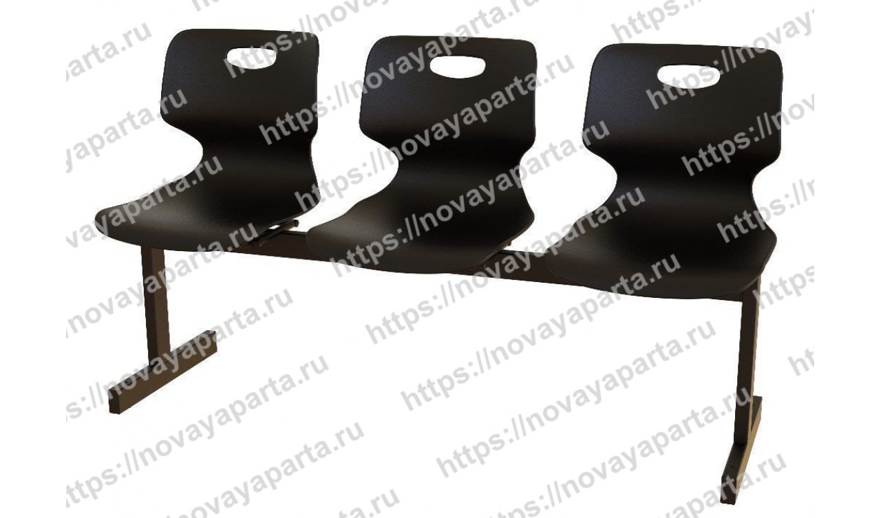 Секция 3-местная с пластиком