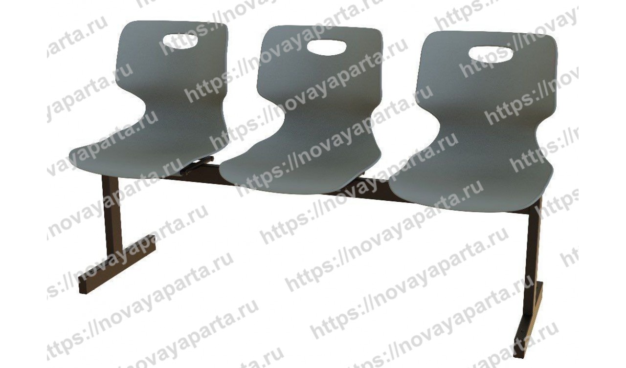 Секция 3-местная с пластиком