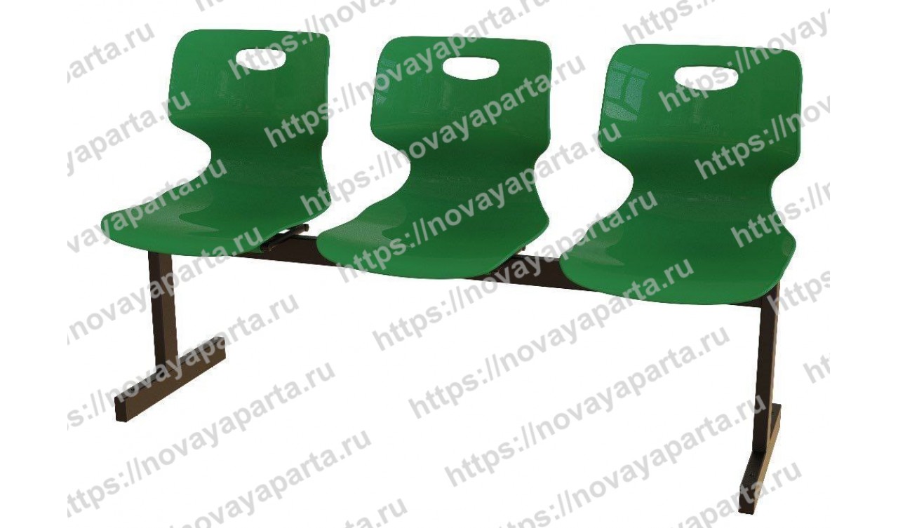 Секция 3-местная с пластиком